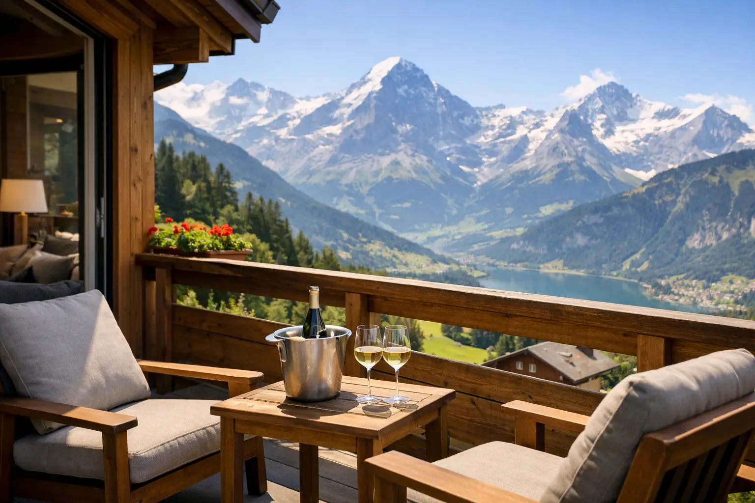Find a Holiday flat in Switzerland with mountain views